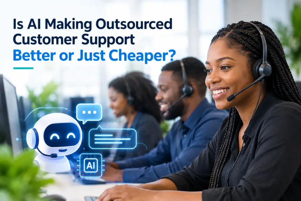 AI-powered outsourced customer support with call center agents